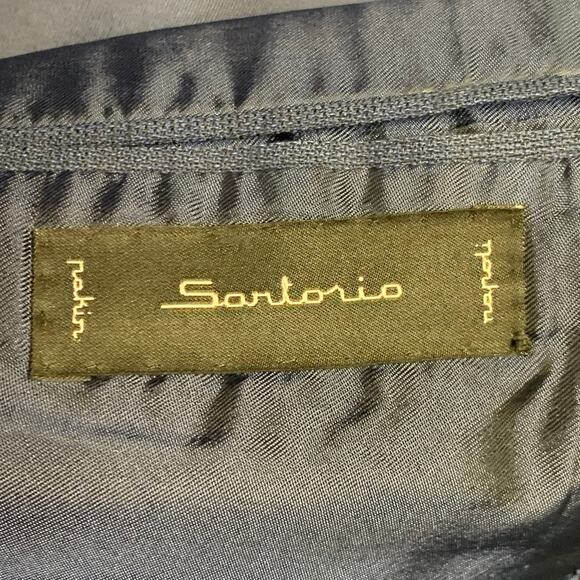 SARTORIO Size 44 Regular Navy Wool Notch Lapel Sport Coat - Picture 5 of 8